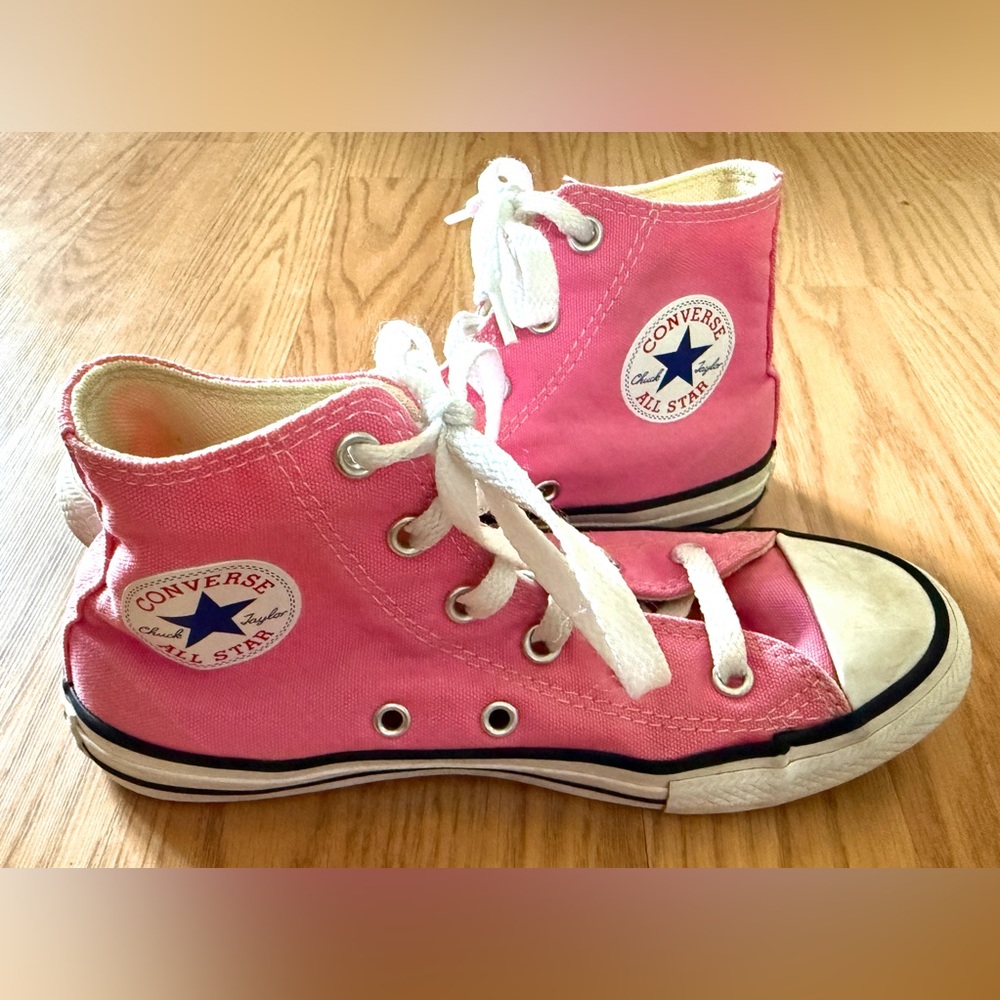 Converse Kids Pink High-Top Canvas Sneakers